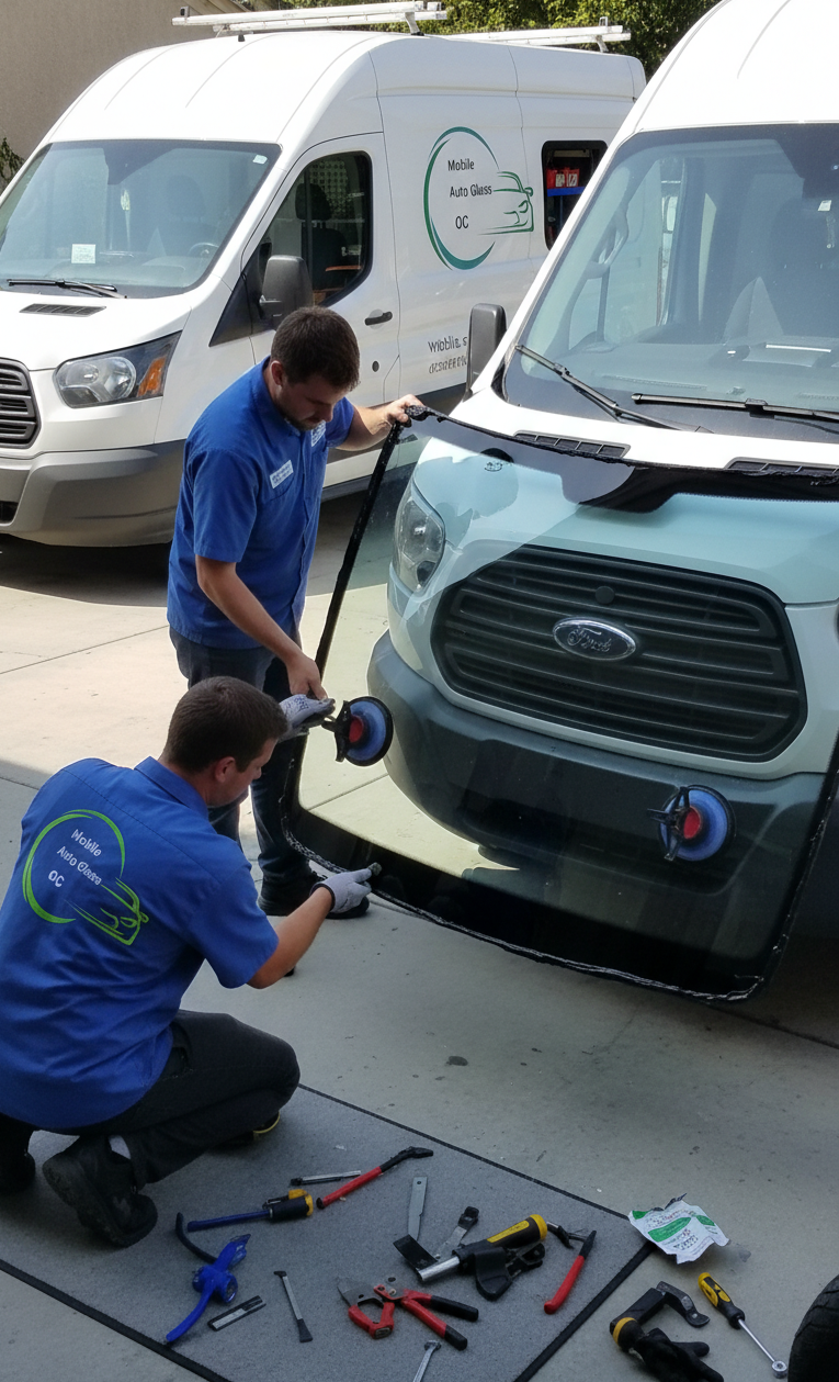 Semi Truck Windshield Replacement by Mobile Auto Glass OC